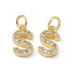 Настоящие 18к позолоченные латунные подвески с микропаве KK-E068-VB452-S