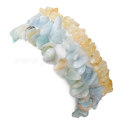 3 juego de pulseras elásticas con chips de aventurina&nbsp;BJEW-JB11076-05