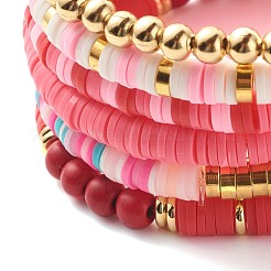 Набор браслетов хейши ручной работы из полимерной глины BJEW-JB07397