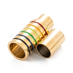 Fermoirs magnétiques en acier inoxydable 304 émaillé avec emembouts collées&nbsp;STAS-P285-02G