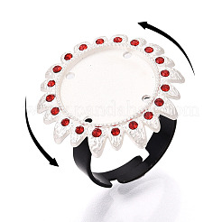 Основание чашки с кольцом из цветочного сплава и железных страз с вращающимся подносом&nbsp;MAK-T012-09S