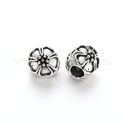 Supports de perles européennes en alliage de style tibétain pour l'émail&nbsp;TIBE-N006-94AS-LF
