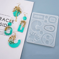 Силиконовые Молды для кулонов и ссылок смешанной Молды&nbsp;DIY-YW0006-69