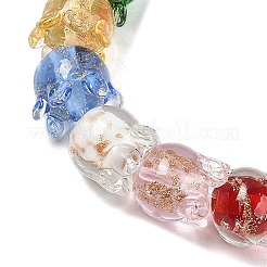 Нити золотых песочных бусин лэмпворк LAMP-P069-02A-07