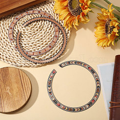 3 шт. 3-цветная деревянная наклейка на резонаторное отверстие для классической гитары&nbsp;DIY-CA0008-07