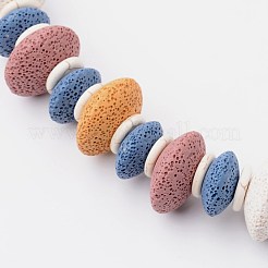 Массивные колье с нагрудником из вулканического камня NJEW-O092-03