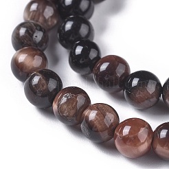 Природных тигровый глаз бисер нитей&nbsp;G-K301-6mm-01