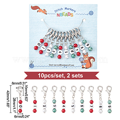 Verschlussstichmarkierer aus Acryl mit Weihnachtsmotiven&nbsp;HJEW-PH01755