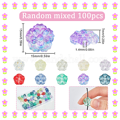 Прозрачные стеклянные бусины GLAA-SC0002-40