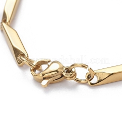 Ионное покрытие (ip) браслеты-цепочки из нержавеющей стали 201 унисекс BJEW-L637-35B-G