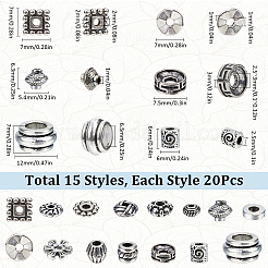 300шт набор бусин из сплава в тибетском стиле 15 стиля&nbsp;FIND-SP0002-16B