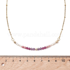 Colliers de perles rondes à facettes de 3.5 mm en améthyste naturelle&nbsp;NJEW-JN05976-02