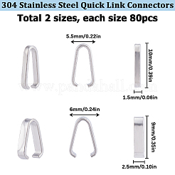 160 шт. 2-х стилевых быстроразъемных соединителей из нержавеющей стали марки 304 STAS-SC0005-52