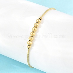 201 Armband aus runden Stahlperlen&nbsp;BJEW-D458-06G