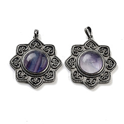 Подвески из натуральных и синтетических драгоценных камней и латуни&nbsp;G-K338-09AS