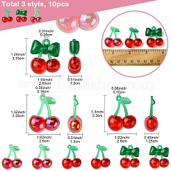 10шт 3 стиля прозрачные акриловые подвески OACR-FS0001-82