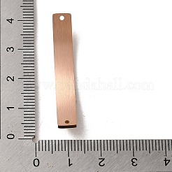 イオンプレーティング（IP）304ステンレススチールコネクタチャーム  カーブ長方形のリンク  ローズゴールド  38.5x6x1.5mm  穴：1.4mm&nbsp;STAS-R117-03RG