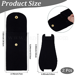 Sac de rangement pour montre en velours rectangle&nbsp;AJEW-CN0008-18B