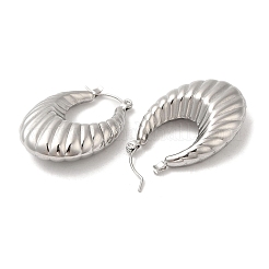 Толстые серьги-кольца из нержавеющей стали марки 304 EJEW-Z022-07P