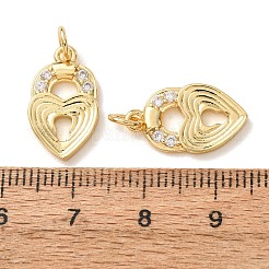 Pendenti in zirconi cubici trasparenti in micro pavè di ottone&nbsp;CU-CBA2907-02A-G