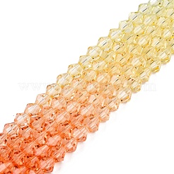 Hilos de cuentas de vidrio con pintura para hornear de color degradado&nbsp;DGLA-A039-T2mm-A014