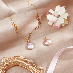 Pendentifs de perles d'eau douce naturelles&nbsp;PEAR-WH0011-002B-G