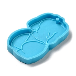 Силиконовые Молды для подвесок на спину девочки ко Дню матери&nbsp;LS-AJEW-M221-02A