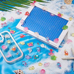 64 шт. 16 стиля полупрозрачных матовых смоляных кабошонов CRES-DC0001-08