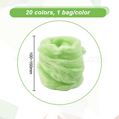 20 пакетик 20-х цветов шерсти для валяния DIY-DC0002-17
