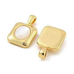 Muschelanhänger aus Messing mit Pavé-Fassung&nbsp;KK-G490-41G