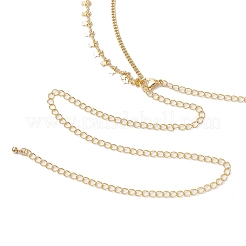 Латунная звезда подвеска двухслойная панцирная цепь на талию для женщин NJEW-C00040