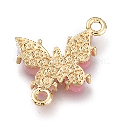 Connecteurs de liens en zircone cubique transparent micro pave en laiton&nbsp;ZIRC-I047-05
