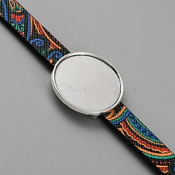 Искусственная кожа с пряжкой из сплава для изготовления браслетов&nbsp;LS-DIY-TAC0020-41B-10