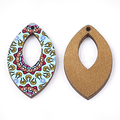 Pendentifs en tilleul imprimé&nbsp;WOOD-S045-009A