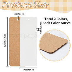 120 шт. 2-х цветные бумажные пустые закладки AJEW-SP0001-25