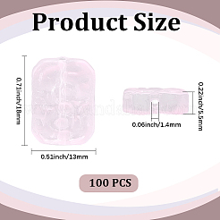 100pcs transparente sprühlackierte Glasperlen&nbsp;GLAA-PA0001-60C