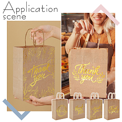 40 stücke 4 arten gold stempel danke gedruckt papier geschenk tragetaschen&nbsp;ABAG-GO0001-12