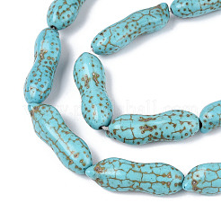Синтетических нитей бирюзовые бусы&nbsp;G-N352-16A