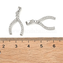 Латунные микропаве прозрачные подвески с фианитом&nbsp;KK-H254-13P