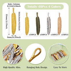 Pendenti grandi in lega di stile tibetano da 40 pz 4 colori&nbsp;FIND-TA0009-61