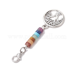 Décorations pendentif arbre de vie en alliage&nbsp;HJEW-JM02062-02