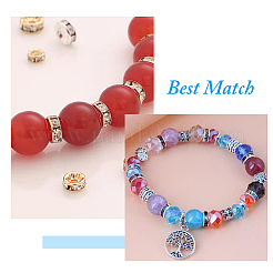 420 шт. 12-цветные разделительные бусины из цинкового сплава со стразами&nbsp;FIND-HY0001-83