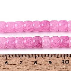 Выпечки нарисованные потрескивание стеклянные бусины пряди&nbsp;DGLA-N019-02A-03