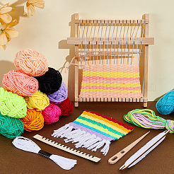 DIY мини деревянный съемный ткацкий станок DIY-NB0013-99