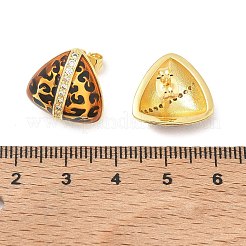 Boucles d'oreilles en laiton avec micro pavé de zircone cubique transparente pour femmes&nbsp;EJEW-A169-01C-G