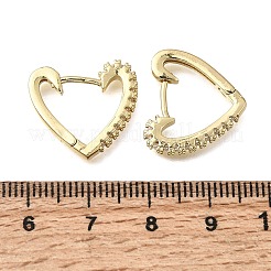 Messing Micro Pave klare Zirkonia Creolen&nbsp;EJEW-G473-02G