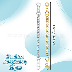 10 шт. 2 цвета железные цепи для одежды&nbsp;HJEW-NB00300