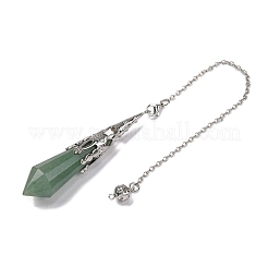Natürliche grüne Aventurin spitze Wünschelrute Pendel große Anhänger&nbsp;G-H285-06P-A17