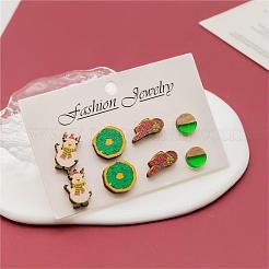 4 пара снеговика EJEW-OY001-06