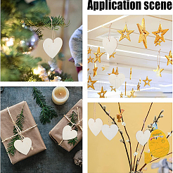 Сердце незаконченные вырезы из дерева украшения WOOD-WH0002-33